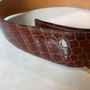 Hermes | Accessories | Hermes Large H Alligator Belt Sz 78  display picture 2